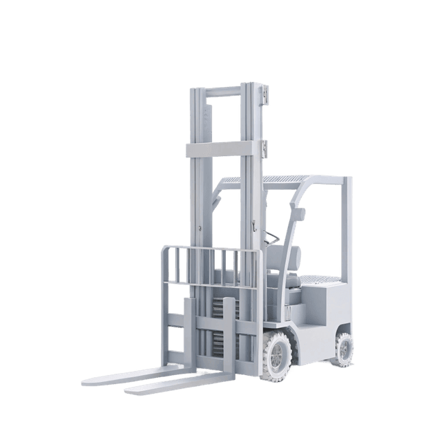 Изображение стеллажей и погрузчика